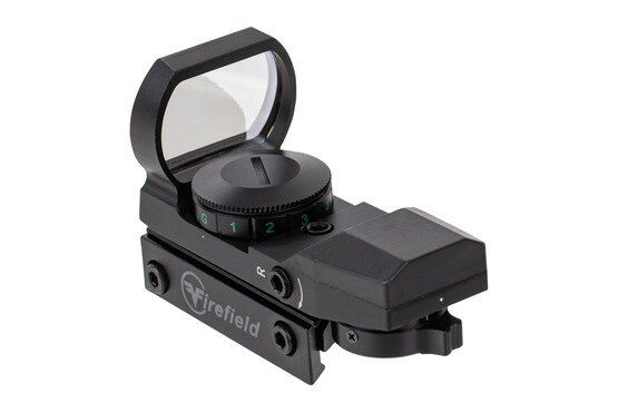Firefield Multi reticle reflex sight features 4 reticles and red or green illumination